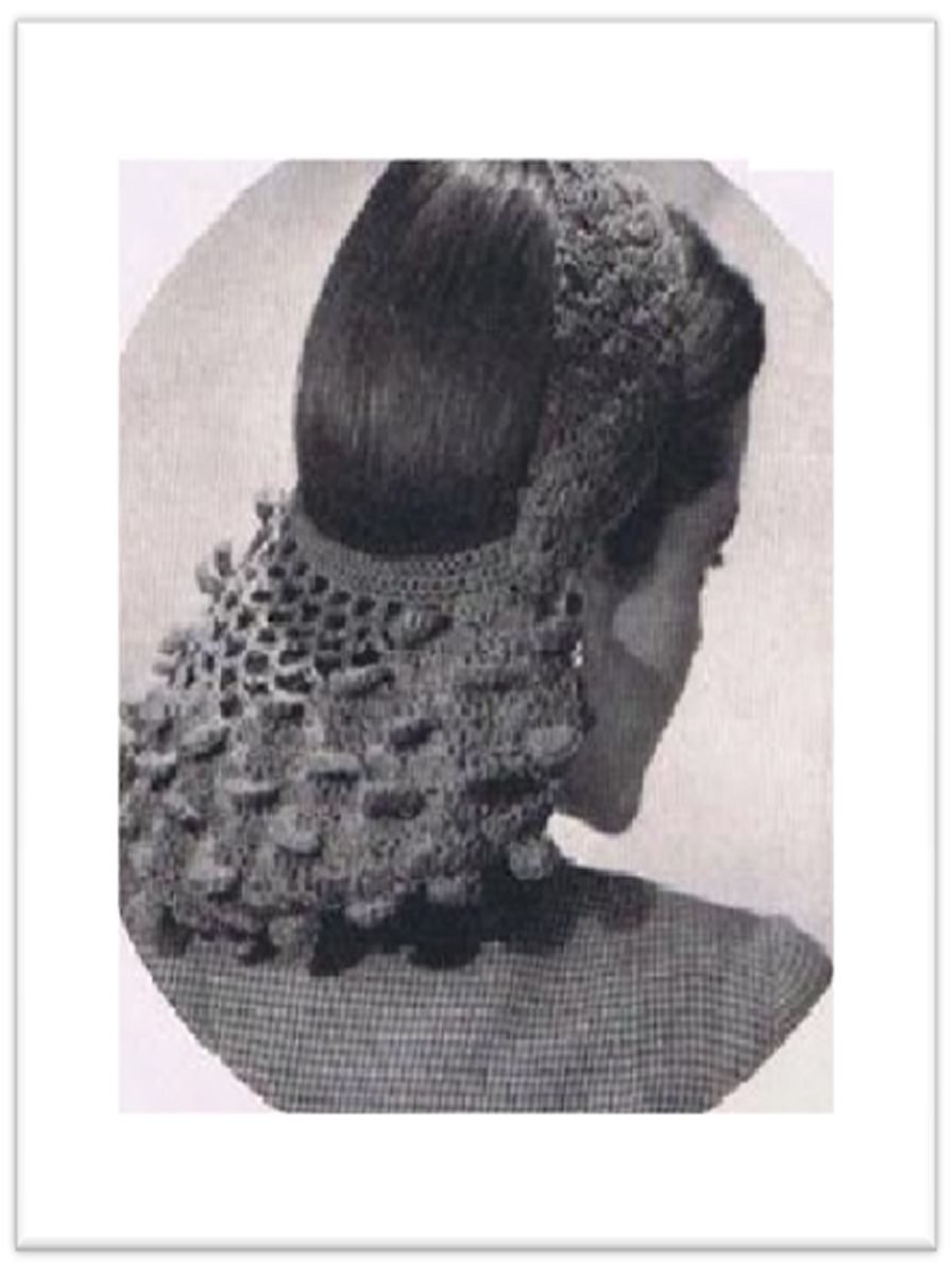 PATTERN #2719 PETAL SNOOD VINTAGE CROCHET