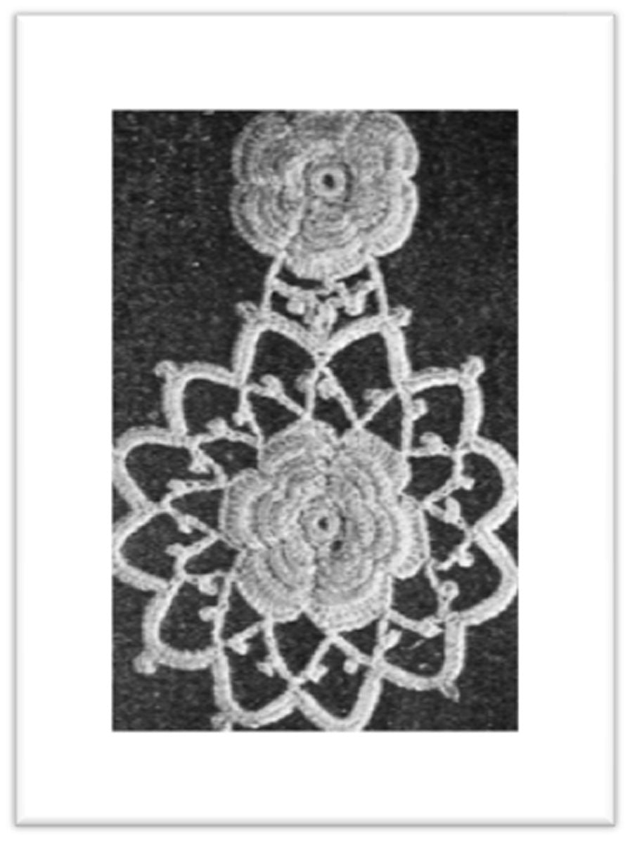 PATTERN #2720 ROSE PIN WITH PENDANT VINTAGE CROCHET