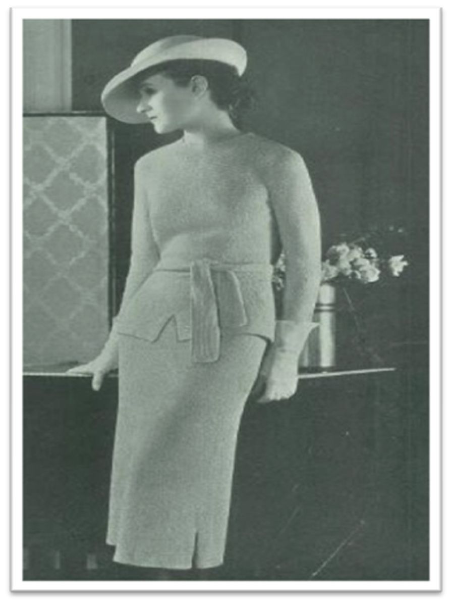 PATTERN #2725 VELVET SUIT VINTAGE KNITTING
