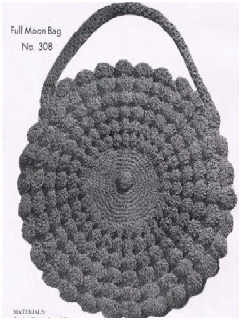 PATTERN #0745 FULL MOON BAG VINTAGE CROCHET