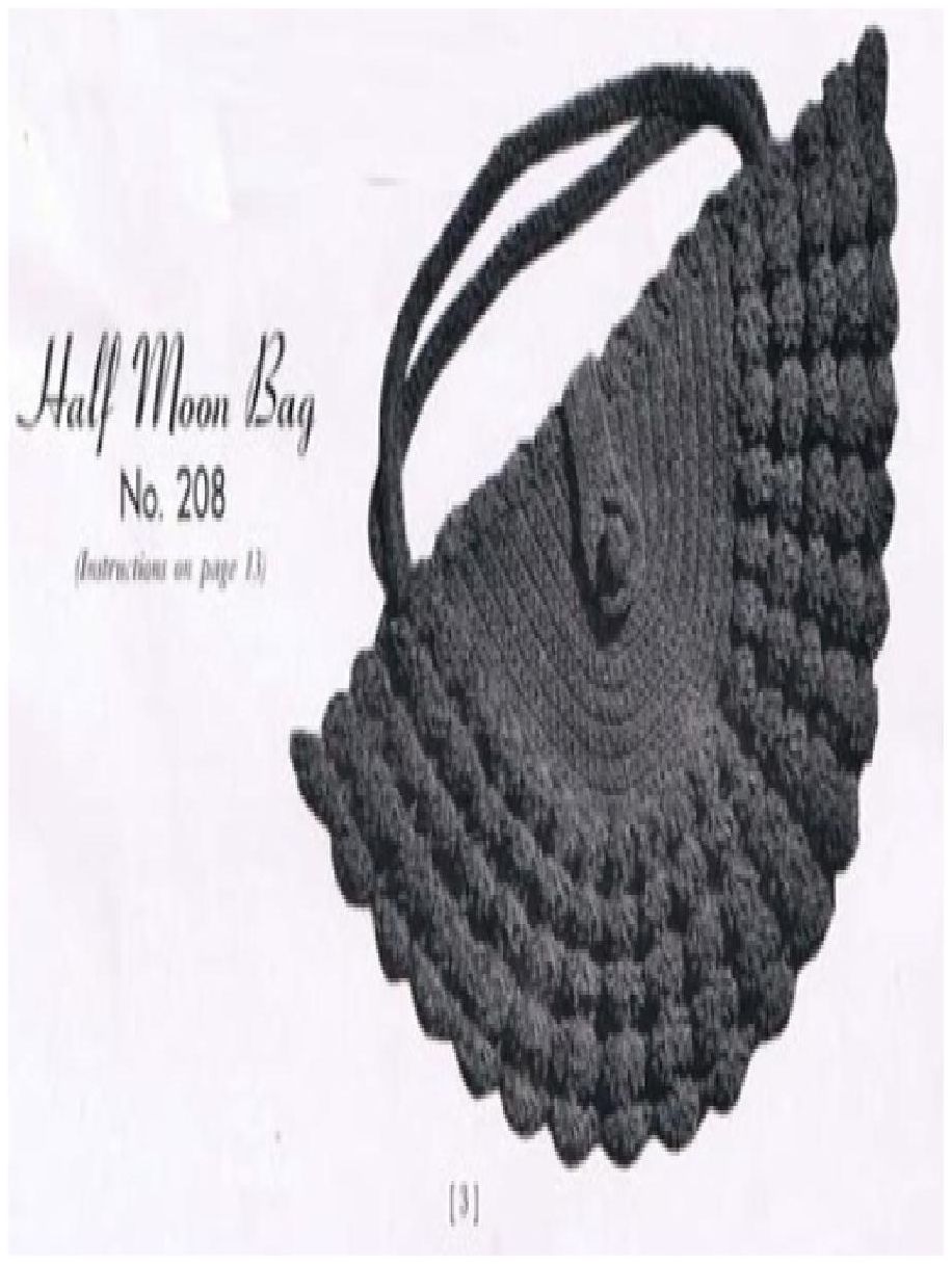 PATTERN #0746 HALF MOON BAG VINTAGE CROCHET