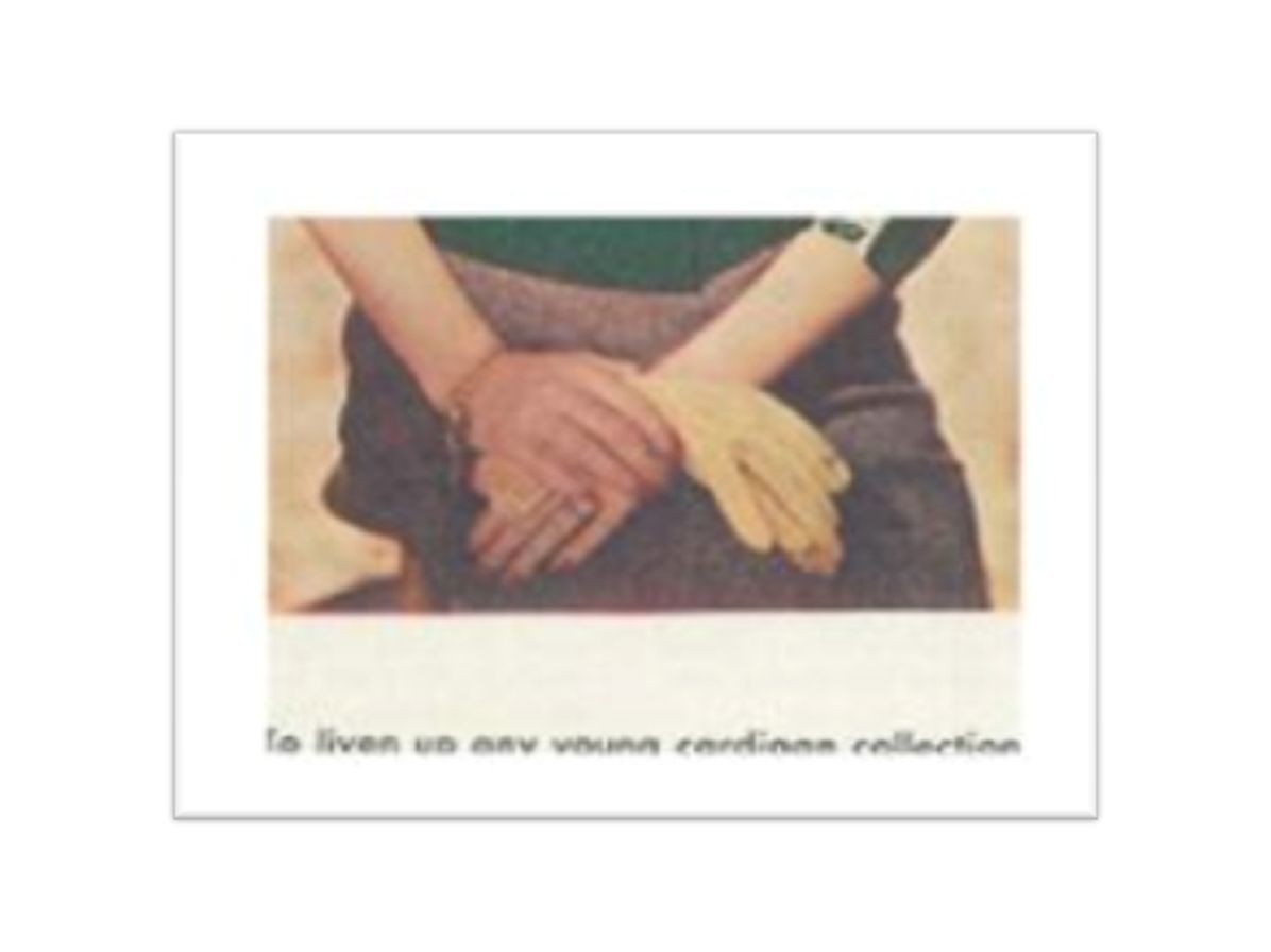PATTERN #2452 SPORTS GLOVES VINTAGE KNITTING