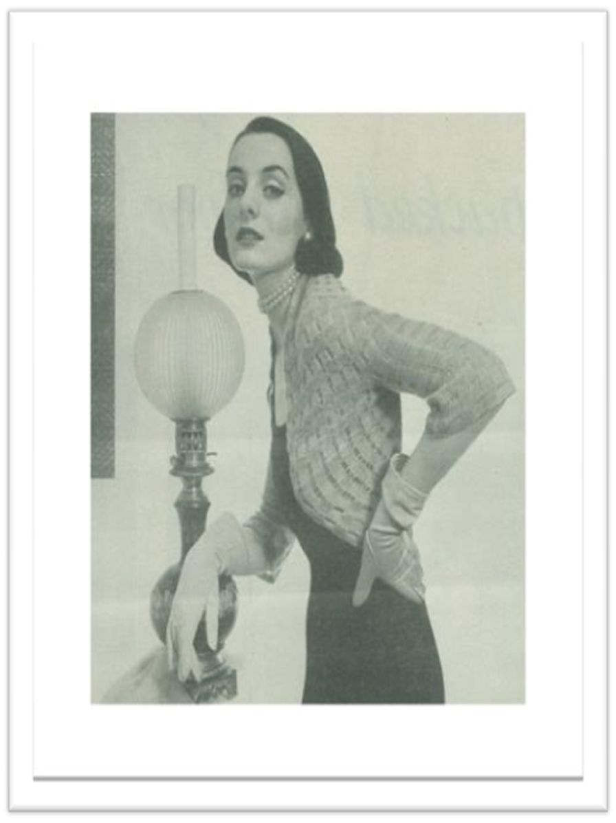 PATTERN #2457 SHOULDER SWEATER VINTAGE KNITTING