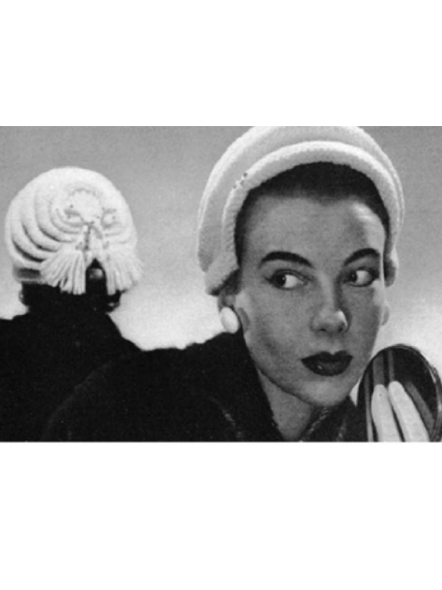 PATTERN #2483 THE TUCKED CLIP CAP VINTAGE KNITTING