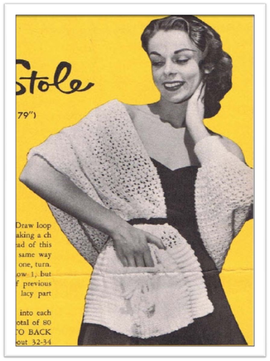 PATTERN #2484 STELLA STOLE VINTAGE CROCHET