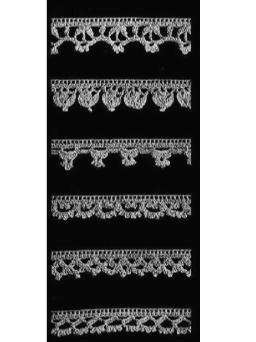 PATTERN #2492 CROCHETED EDGINGS AND CORNERS VINTAGE CROCHET