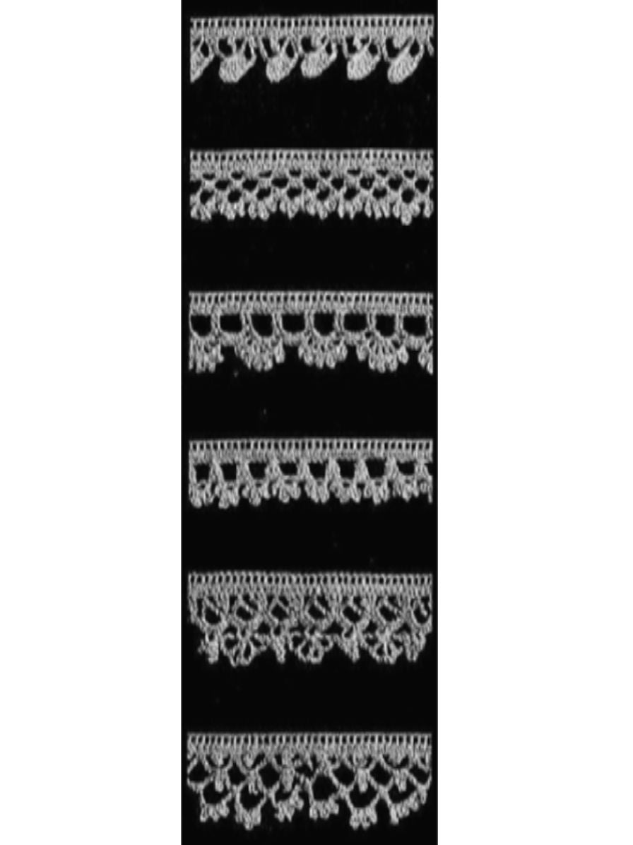 PATTERN #2497 CROCHETED EDGINGS VINTAGE CROCHET