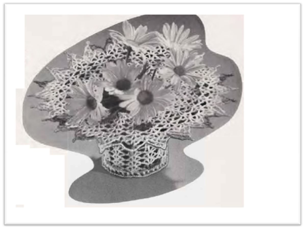PATTERN #2499 CROCHET BASKET VINTAGE CROCHET