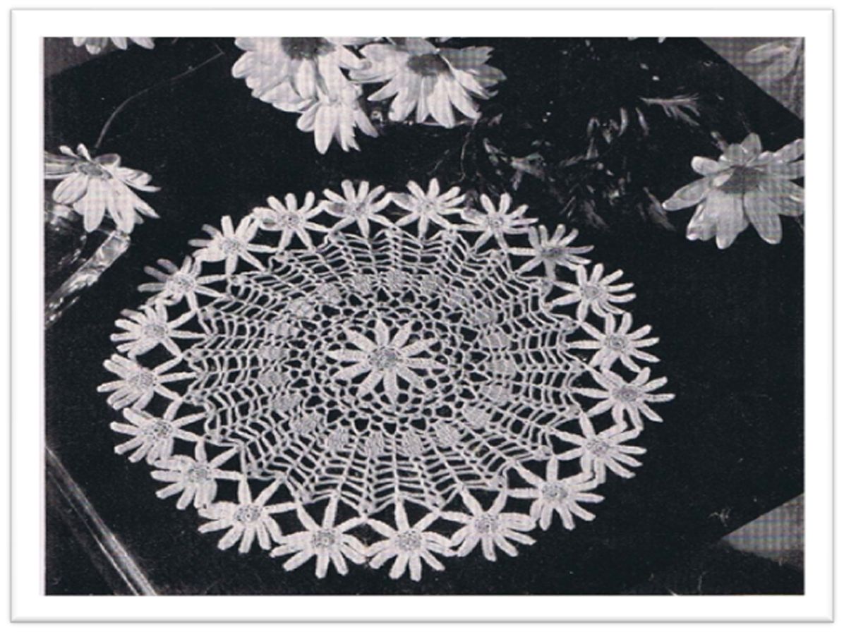 PATTERN #2477 DAISY DOILY VINTAGE CROCHET