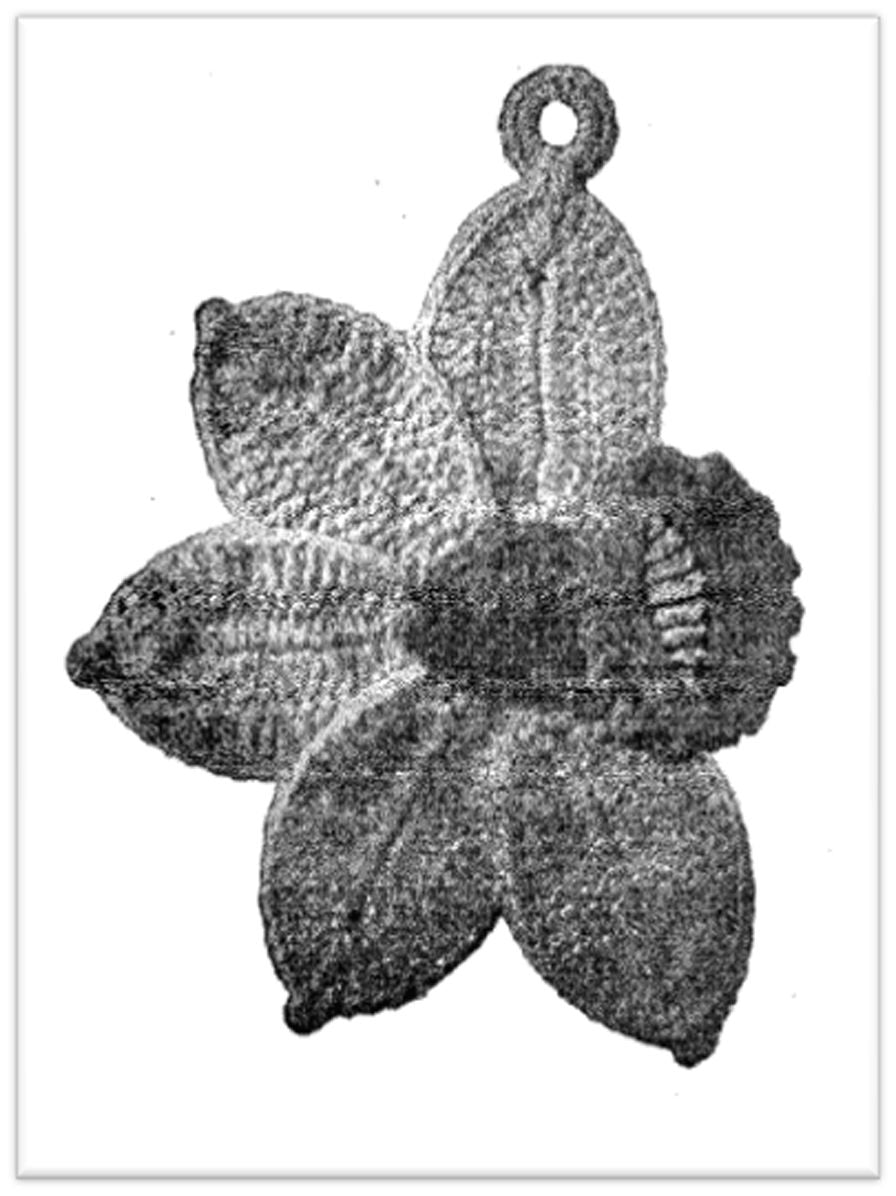 PATTERN #2502 DAFFODIL POTHOLDER VINTAGE CROCHET