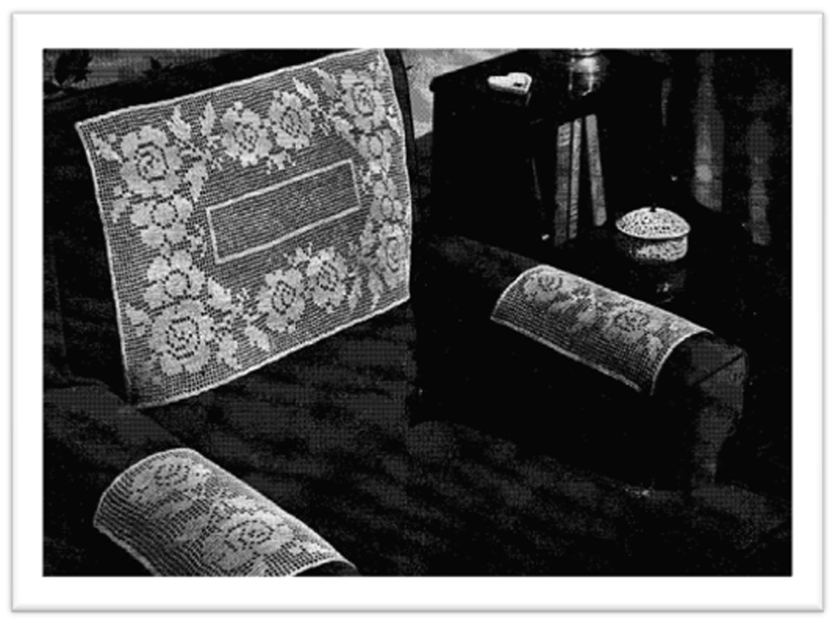 PATTERN #2511 VICTORIAN SAMPLER CHAIR SET VINTAGE CROCHET