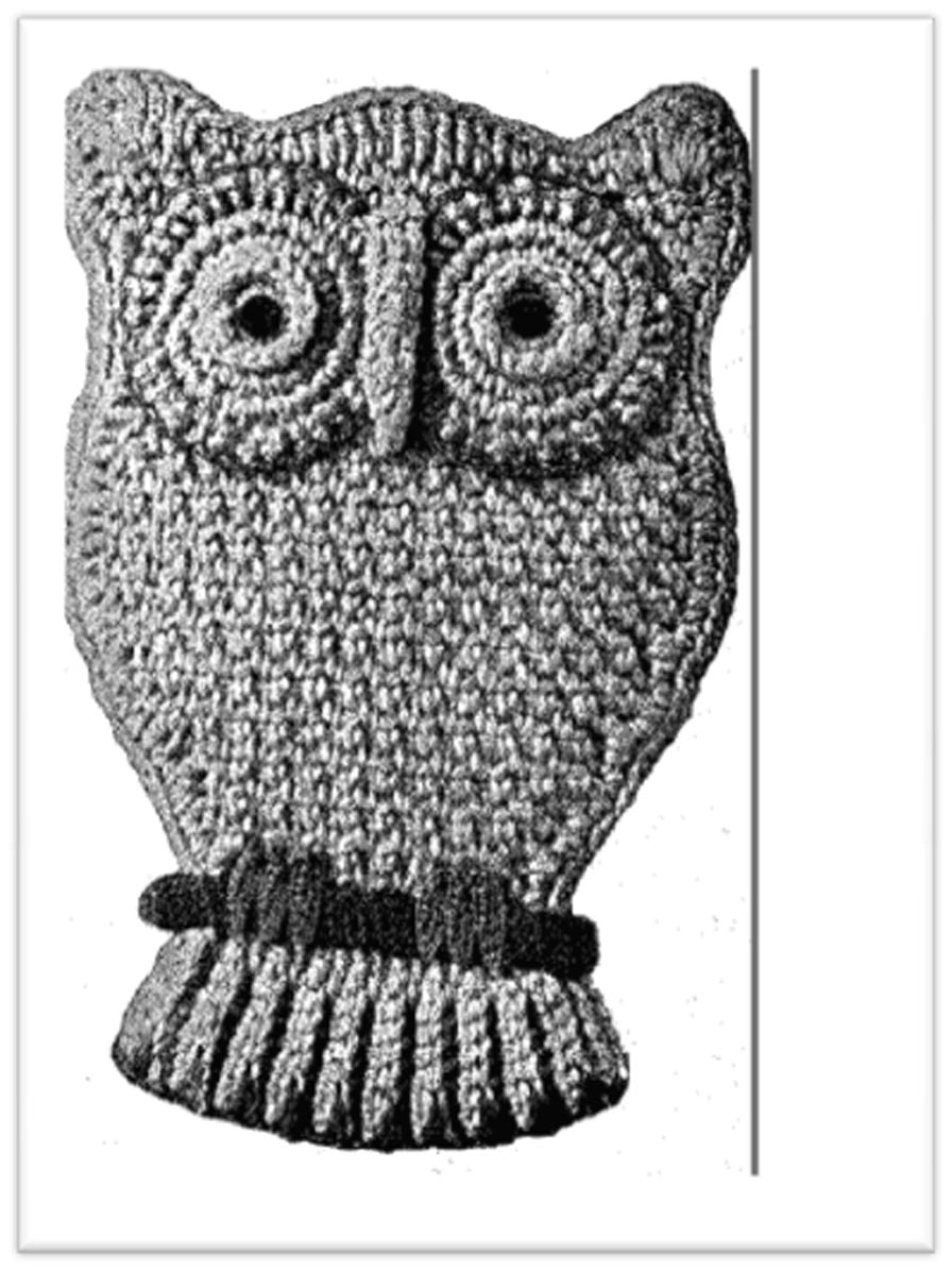PATTERN #2520 OWL POCKET POTHOLDER VINTAGE CROCHET