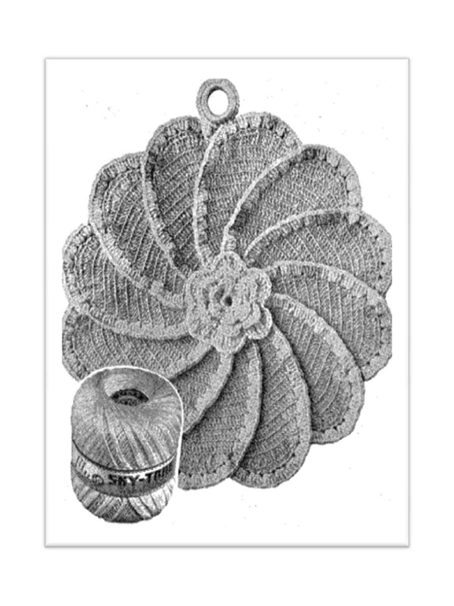 PATTERN #2528 ROSE PINWHEEL VINTAGE CROCHET