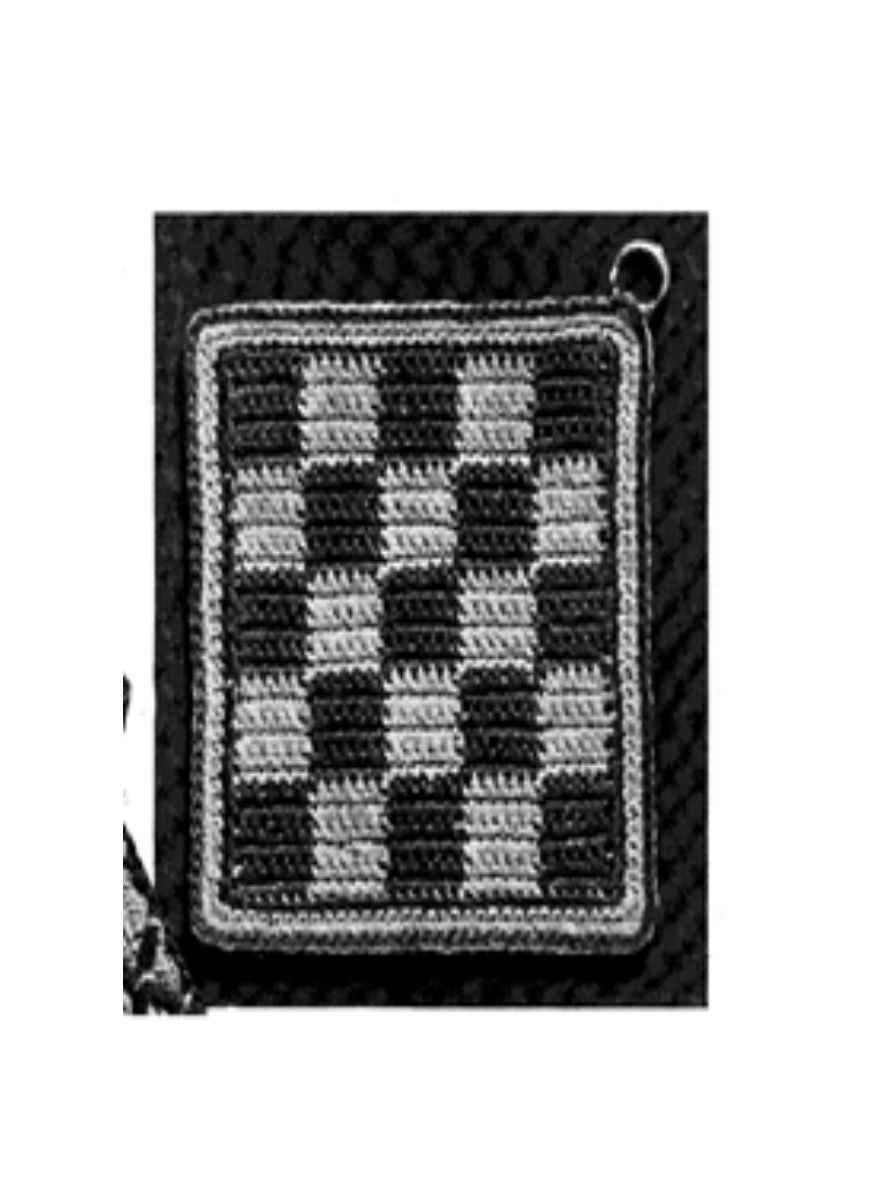 PATTERN #2540 CHECKERS VINTAGE CROCHET