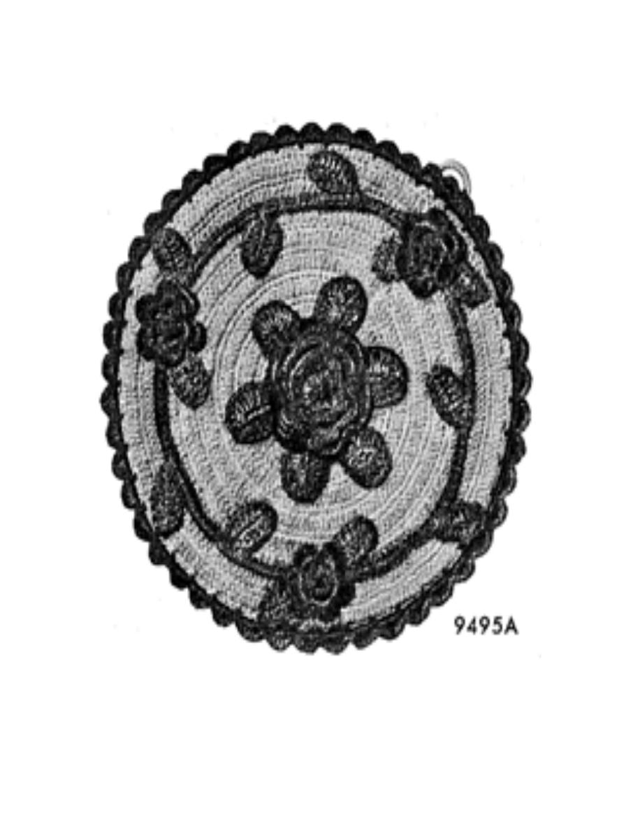 PATTERN #2556 ROUND AND SQUARE POTHOLDERS VINTAGE CROCHET