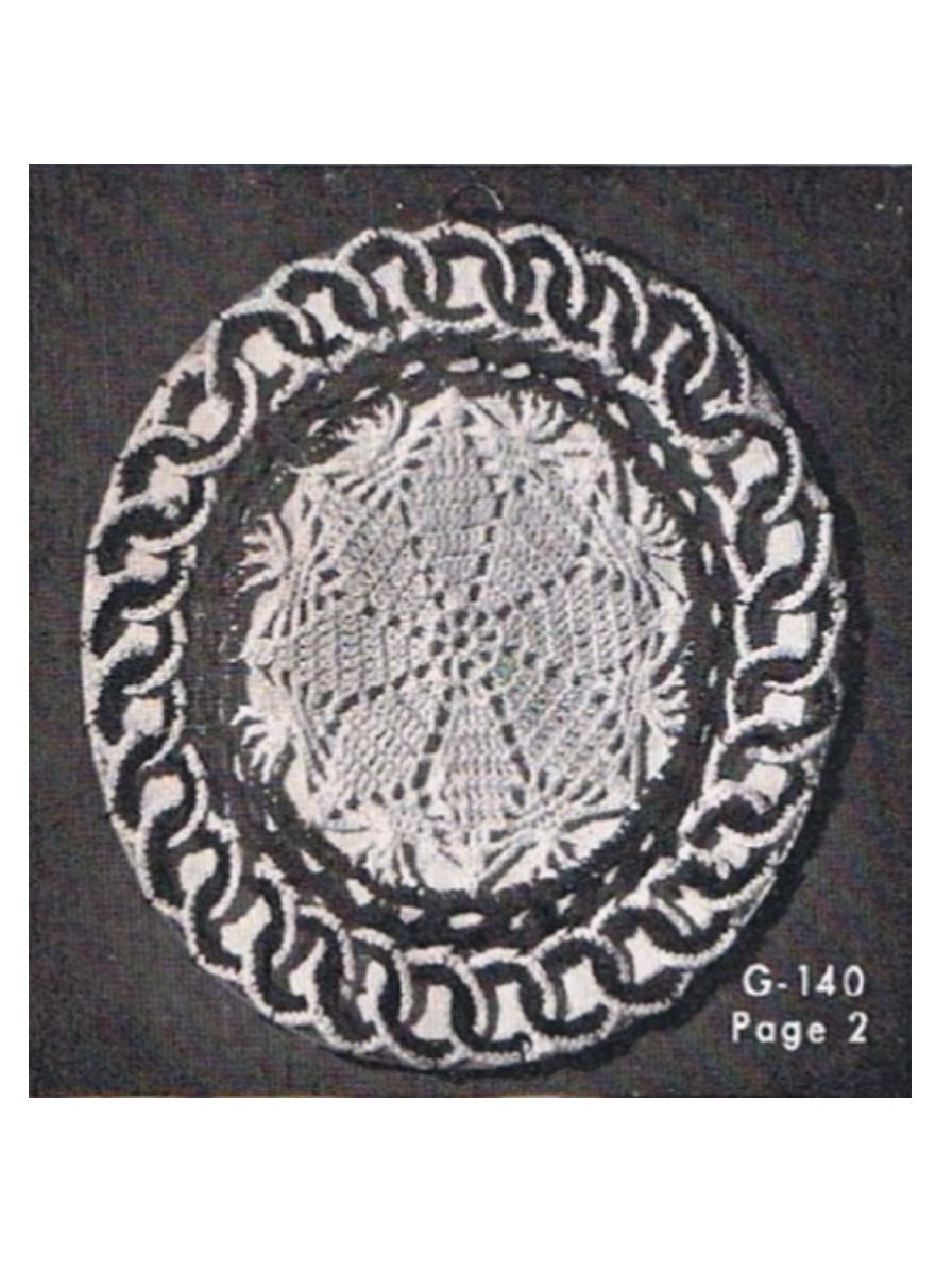 PATTERN #2560 HOT PLATE MAT VINTAGE CROCHET