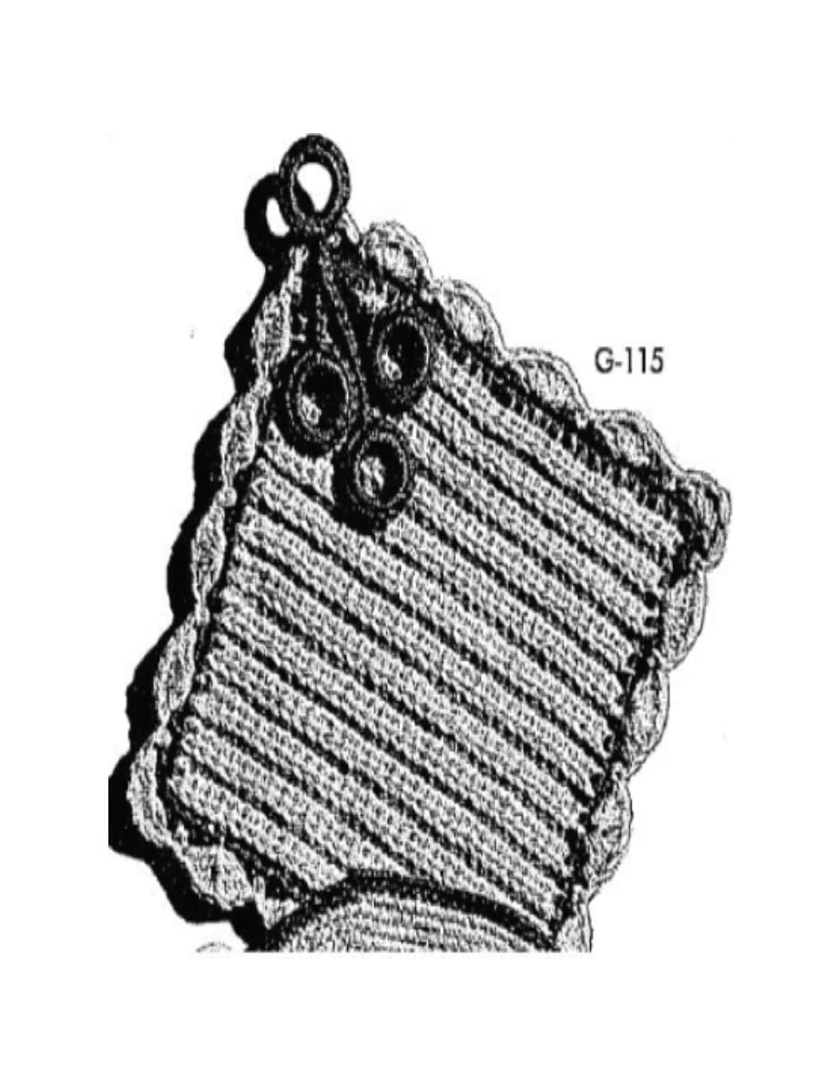 PATTERN #2562 POT HOLDER VINTAGE CROCHET