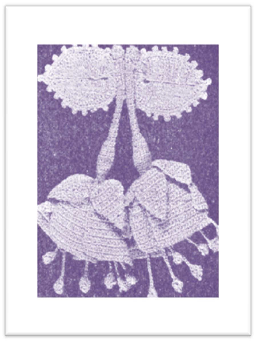 PATTERN #0757 A DAINTY FUCHSIA-PIN VINTAGE CROCHET