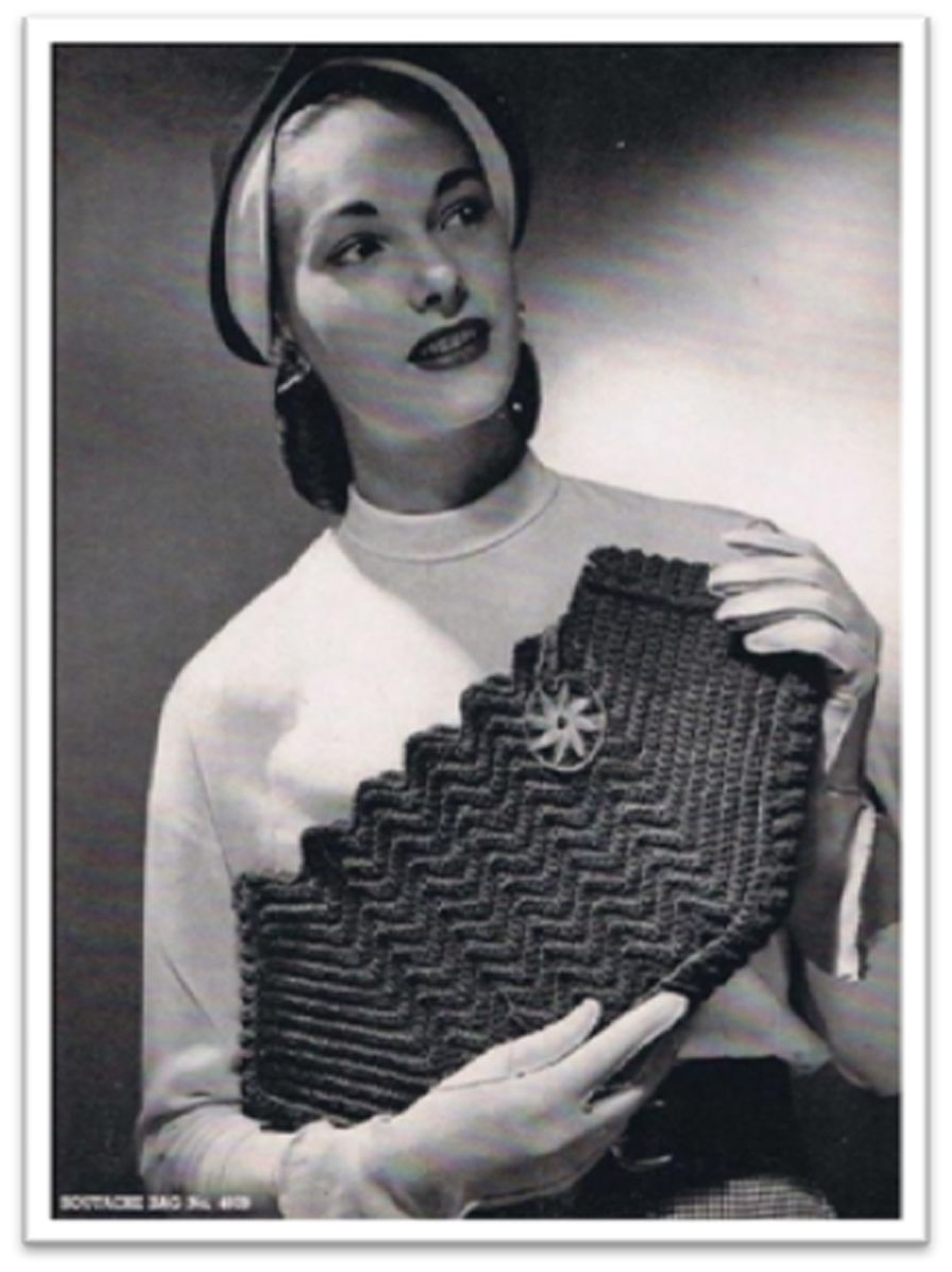 PATTERN #2111 SOUTACHE BAG VINTAGE CROCHET