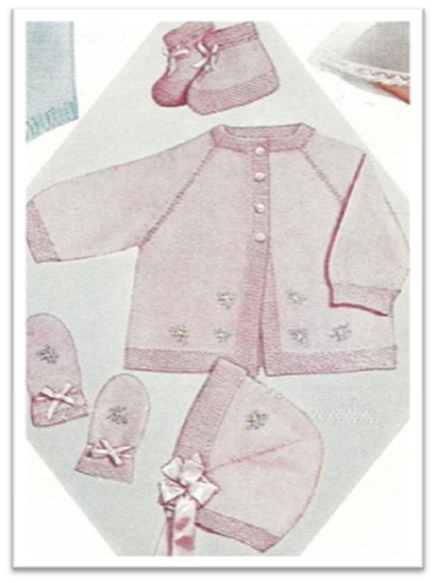 PATTERN #2118 FOUR-PIECE BABY VINTAGE KNITTING