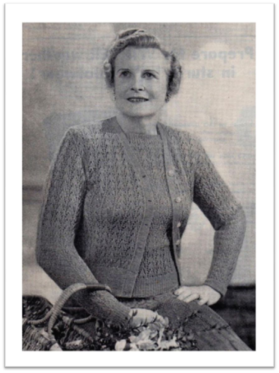 PATTERN #2133 LACE TWIN SET VINTAGE KNITTING