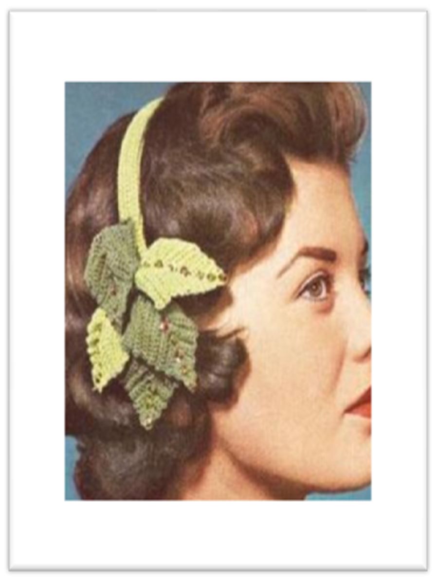 PATTERN #2145 HAIR BAND VINTAGE CROCHET