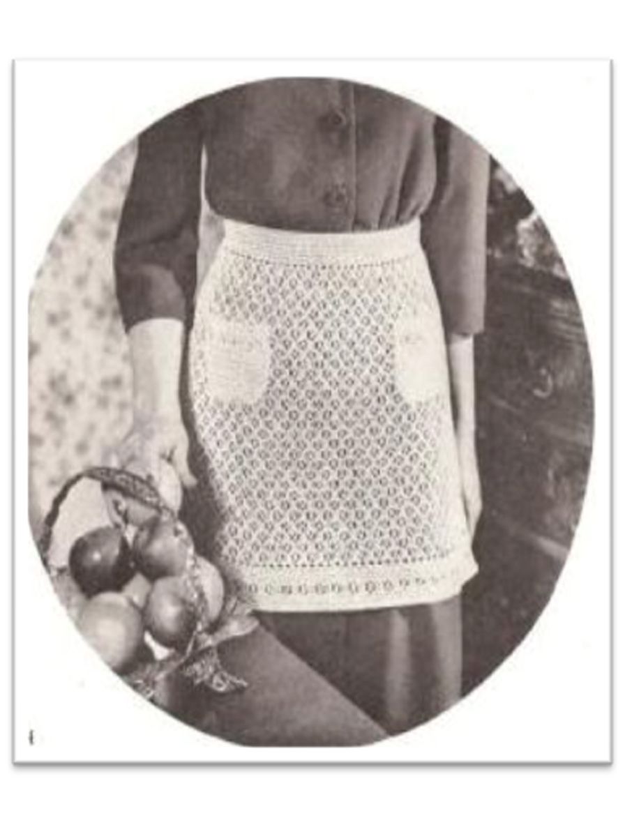 PATTERN #2147 CALLIE APRON VINTAGE CROCHET