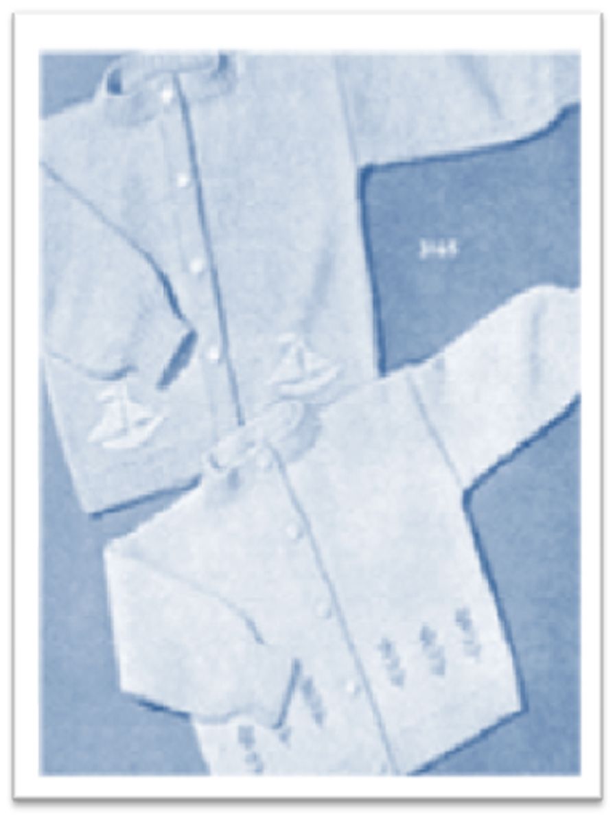 PATTERN #2134 BABY CLASSIC SWEATER VINTAGE KNITTING