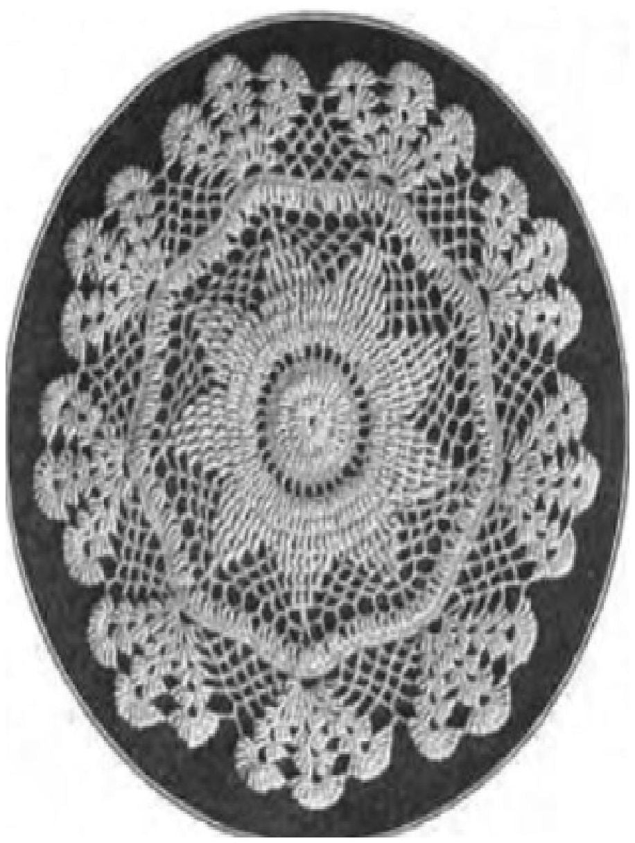 PATTERN #0690 DOILY IN ROLLED-STITCH VINTAGE CROCHET