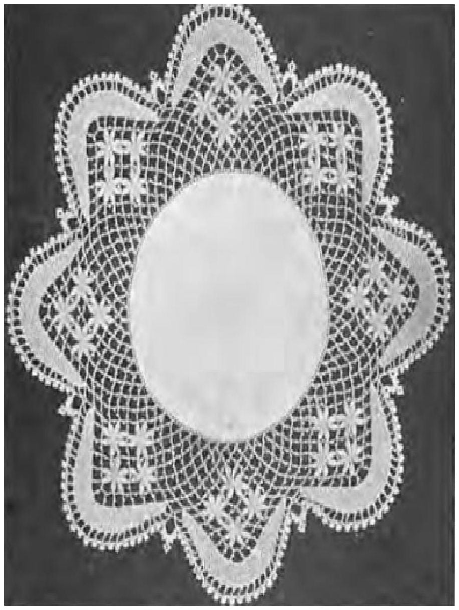 PATTERN #0775 MARGUERITE CENTERPIECE IN CLUNY CROCHET VINTAGE CROCHET