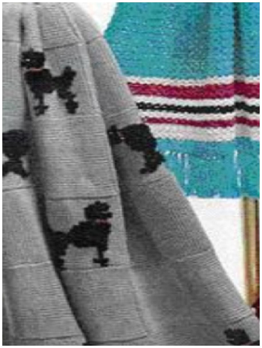 PATTERN #0780 FRENCH POODLES AFGHAN VINTAGE KNITTING