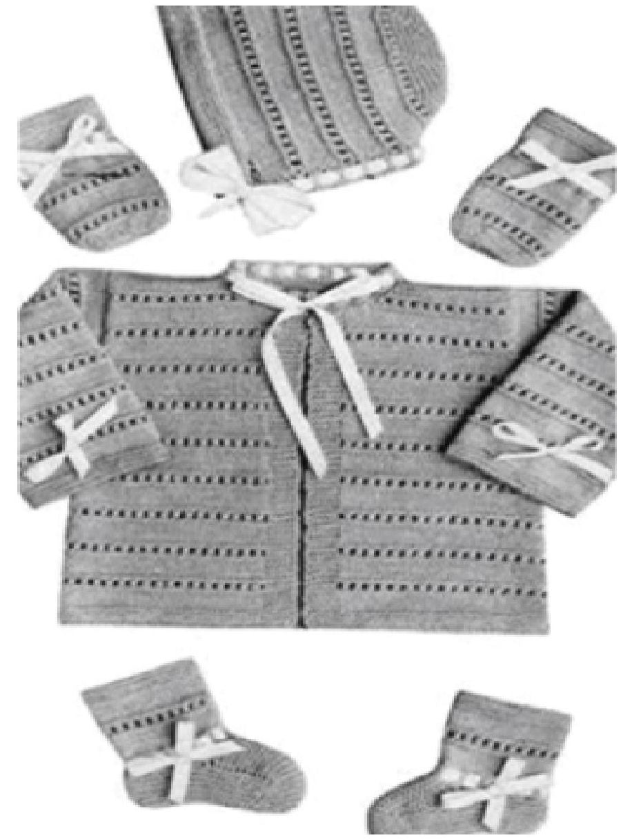 PATTERN #0785 ROSE BABY SET VINTAGE KNITTING