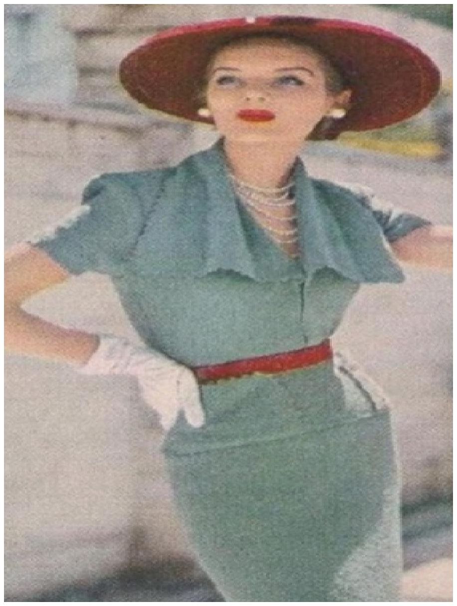 PATTERN #0803 CASCADE-COLLAR DRESS VINTAGE KNITTING