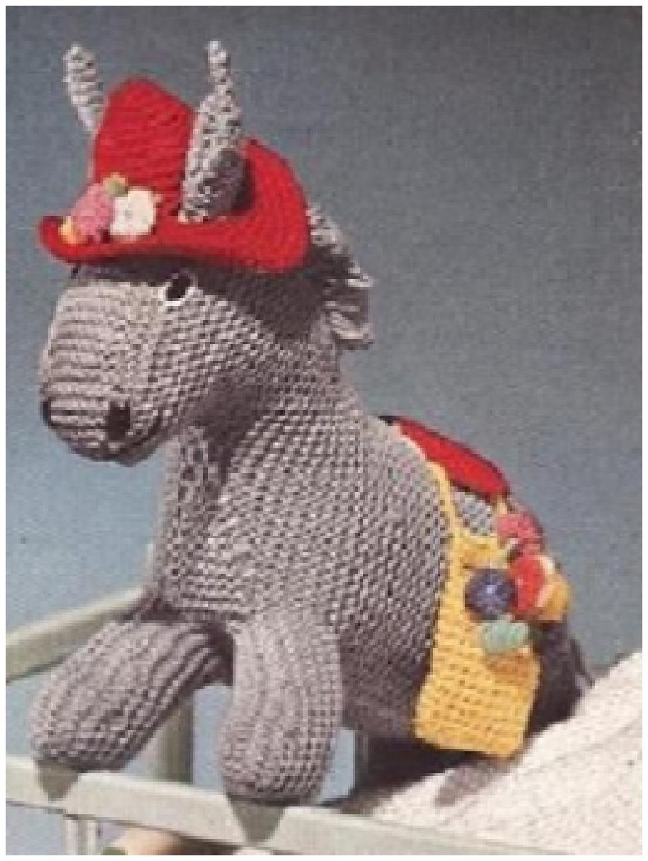 PATTERN #0822 DONKEY AND FOAL VINTAGE KNITTING