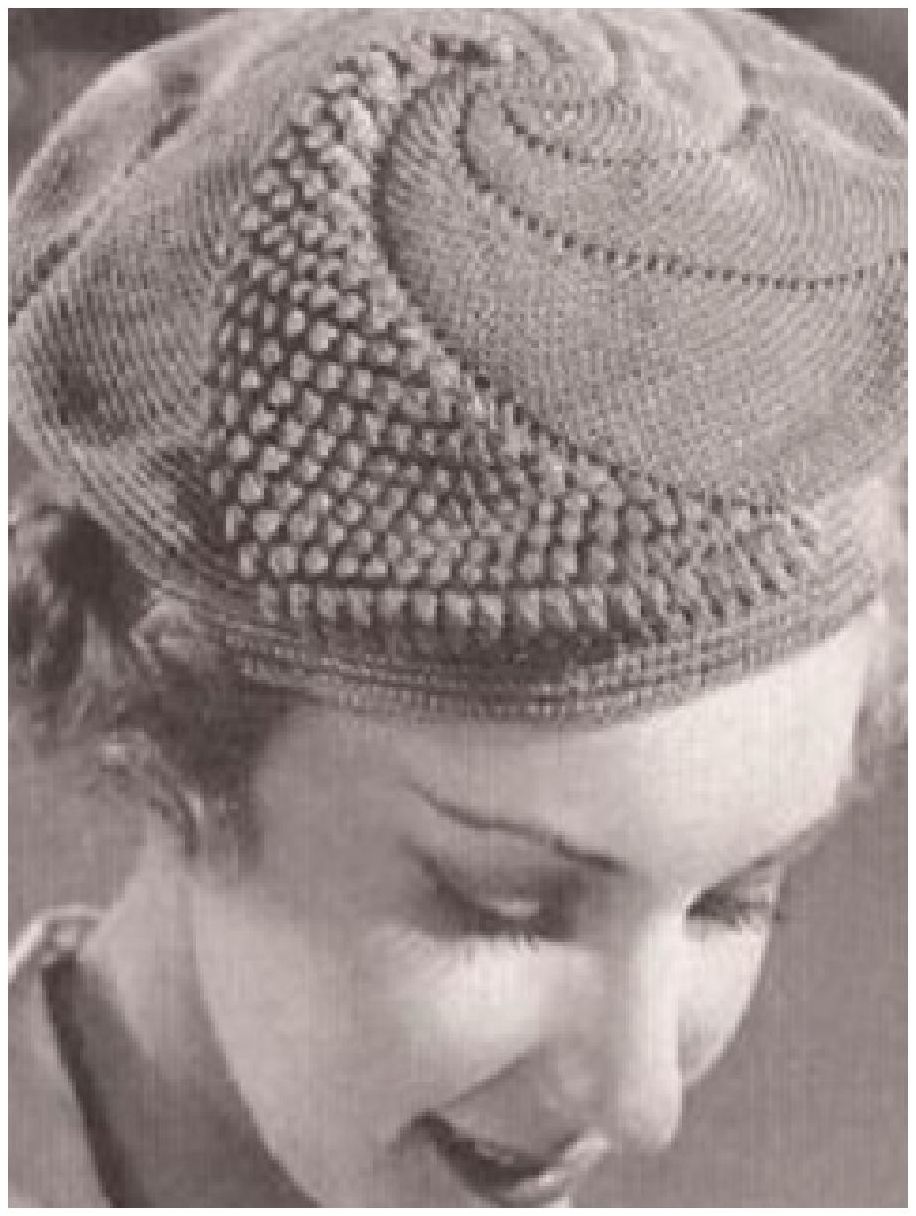 PATTERN #0842 POPCORN BERET VINTAGE CROCHET