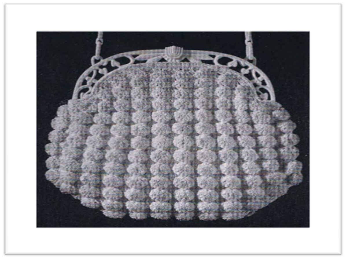 PATTERN #0847 OVAL SHELL BAG VINTAGE CROCHET