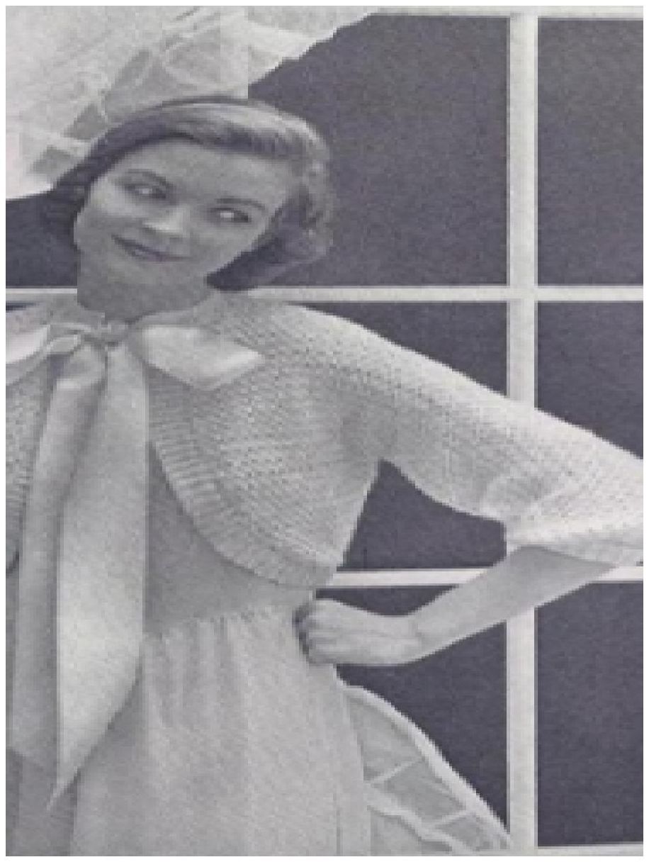 PATTERN #0850 CROCHET BED JACKET VINTAGE KNITTING