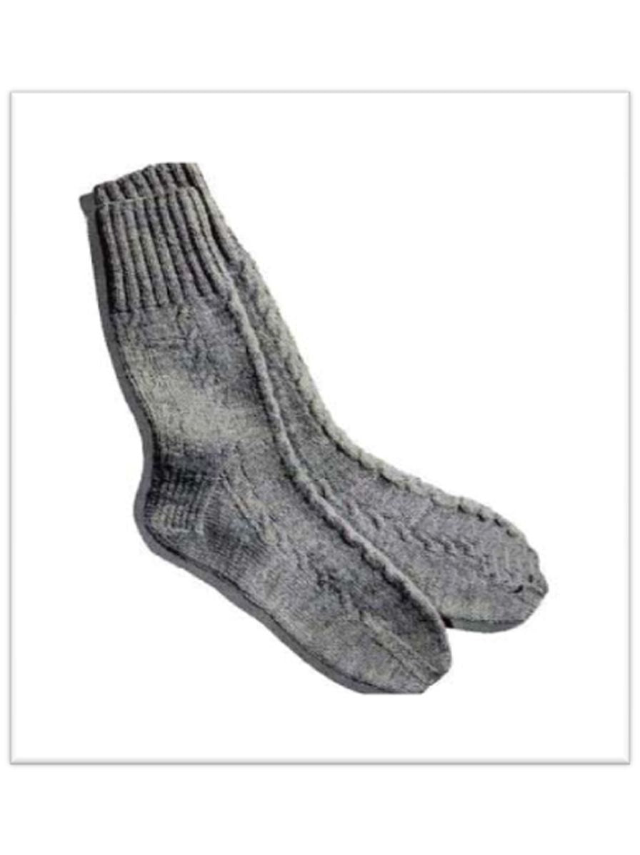 PATTERN #2155 MEN'S CABLE-STITCH SOCKS VINTAGE KNITTING
