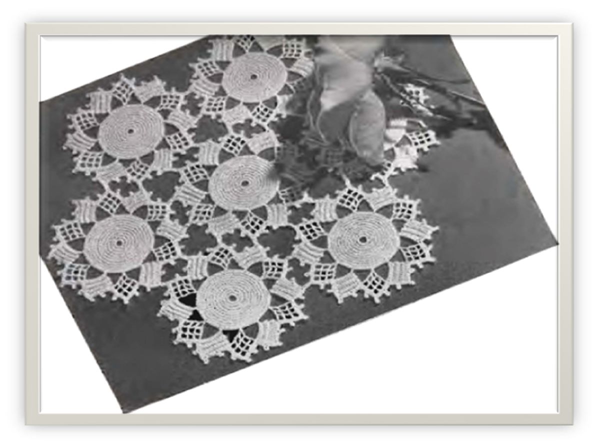 PATTERN #2203 SWEETHEART CORSAGE DOILY VINTAGE CROCHET