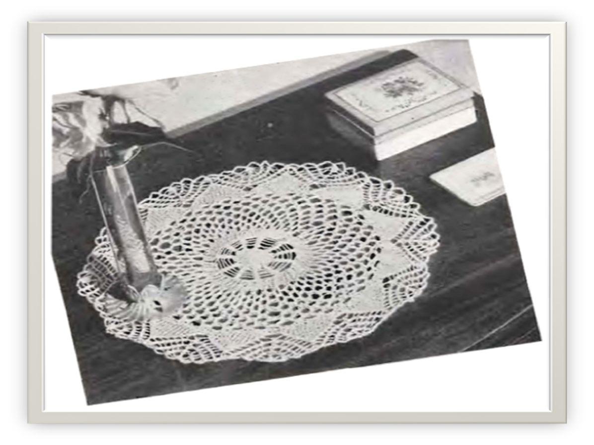 PATTERN #2219 ARROW AND PINE DOILY VINTAGE CROCHET