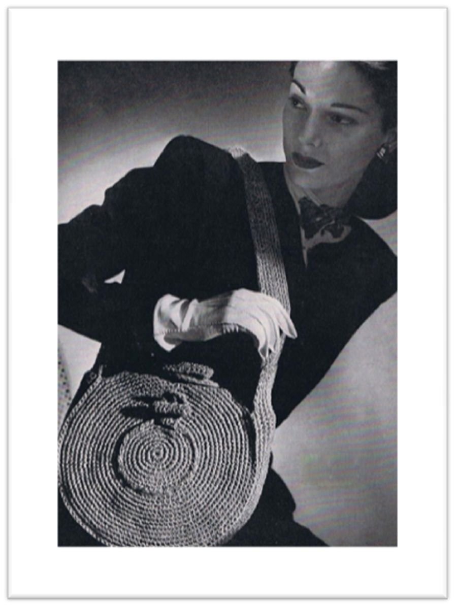PATTERN #2309 ROUND BAG VINTAGE CROCHET