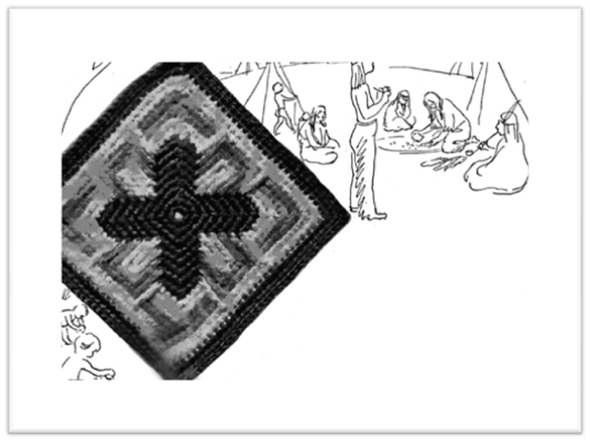 PATTERN #2320 NAVAJO POTHOLDER VINTAGE CROCHET