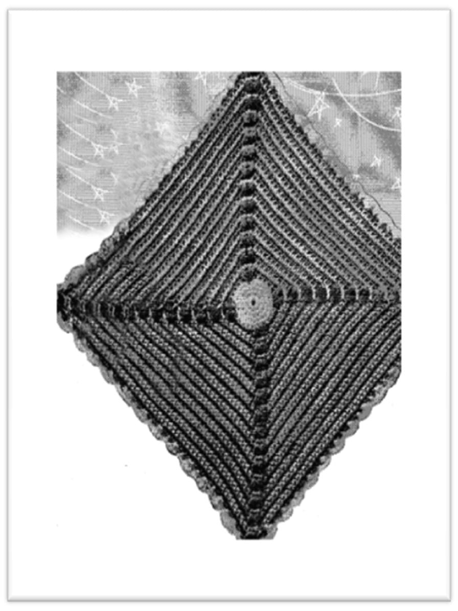 PATTERN #2321 SQUARE PINWHEEL POTHOLDER VINTAGE CROCHET