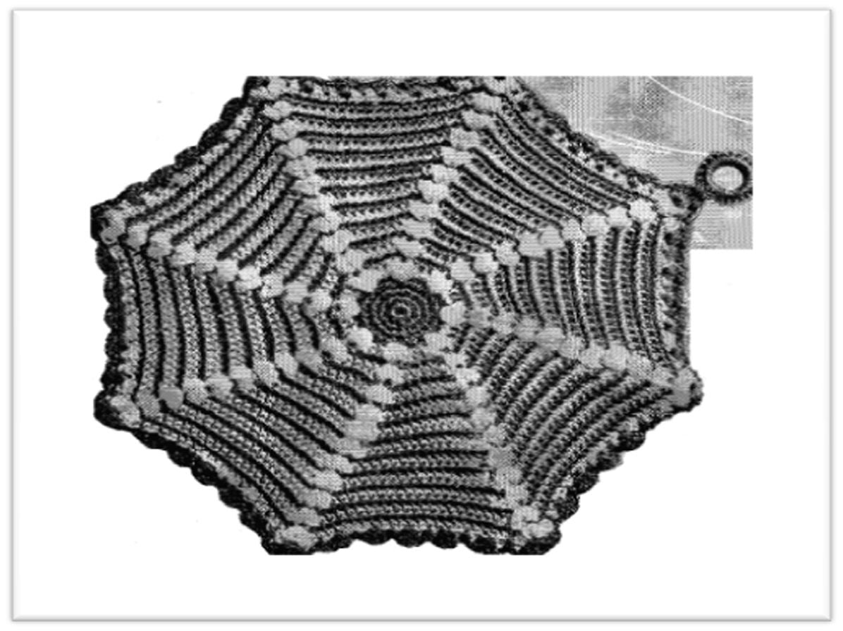 PATTERN #2322 PINWHEEL POTHOLDER VINTAGE CROCHET