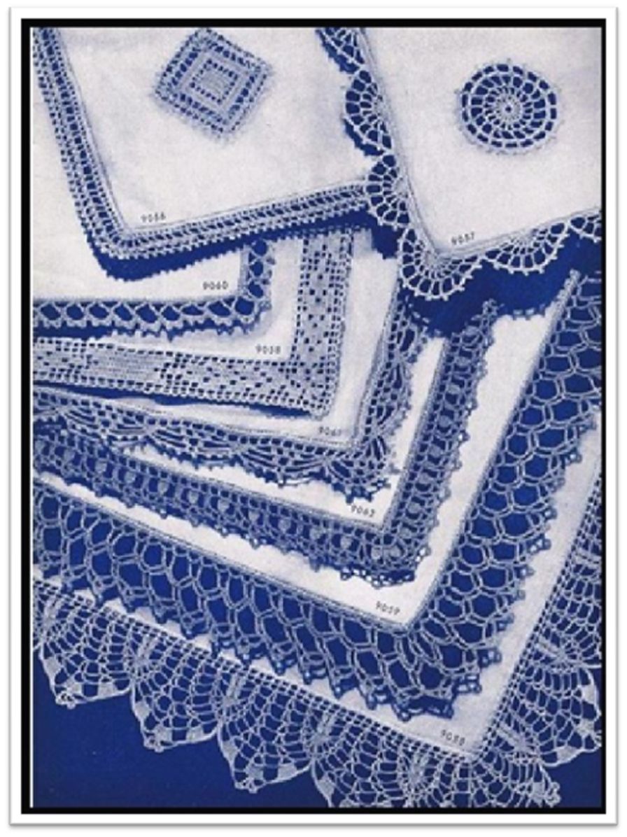 PATTERN #2323 HANKIE EDGES VINTAGE CROCHET
