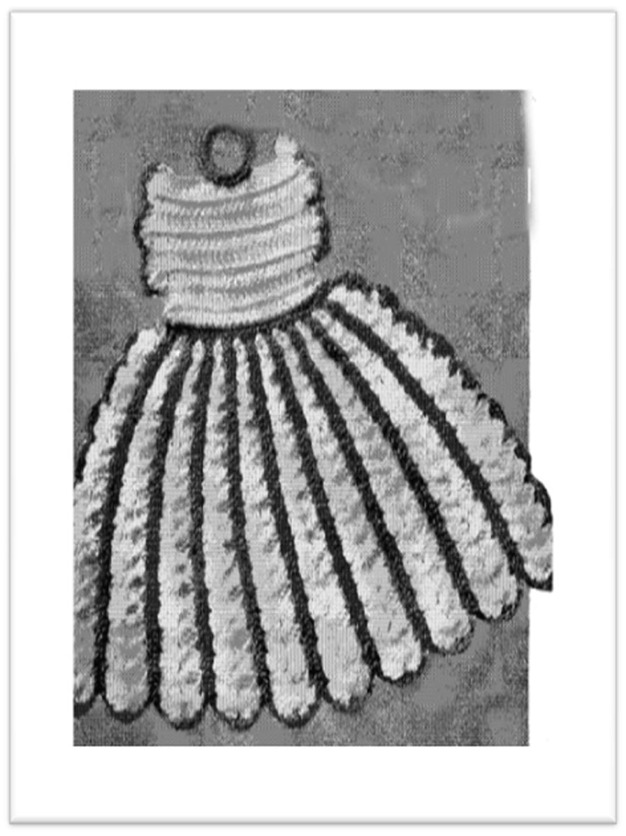PATTERN #2329 DRESS POTHOLDER VINTAGE CROCHET