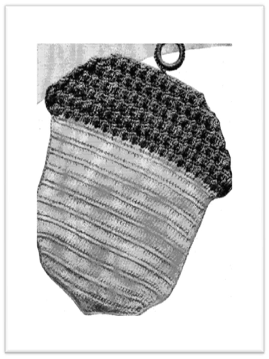 PATTERN #2334 ACORN POTHOLDER VINTAGE CROCHET