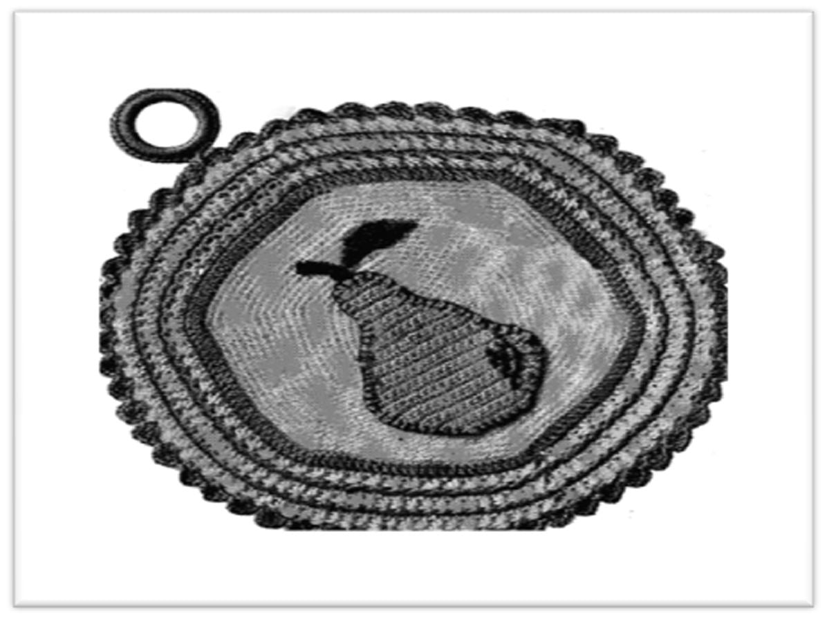 PATTERN #2336 FRUIT POTHOLDERS VINTAGE CROCHET