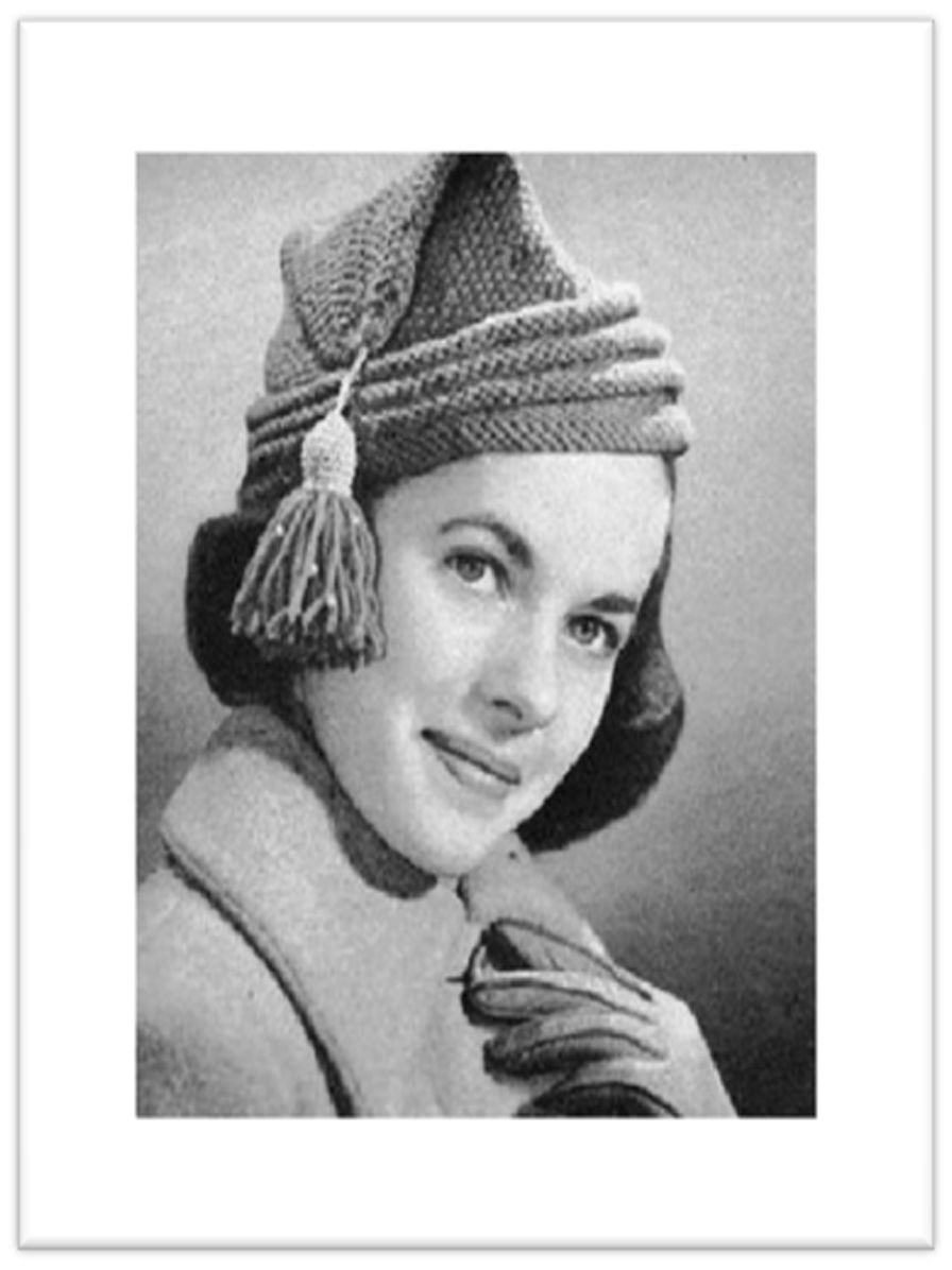 PATTERN #2343 THABITANT CAP VINTAGE KNITTING