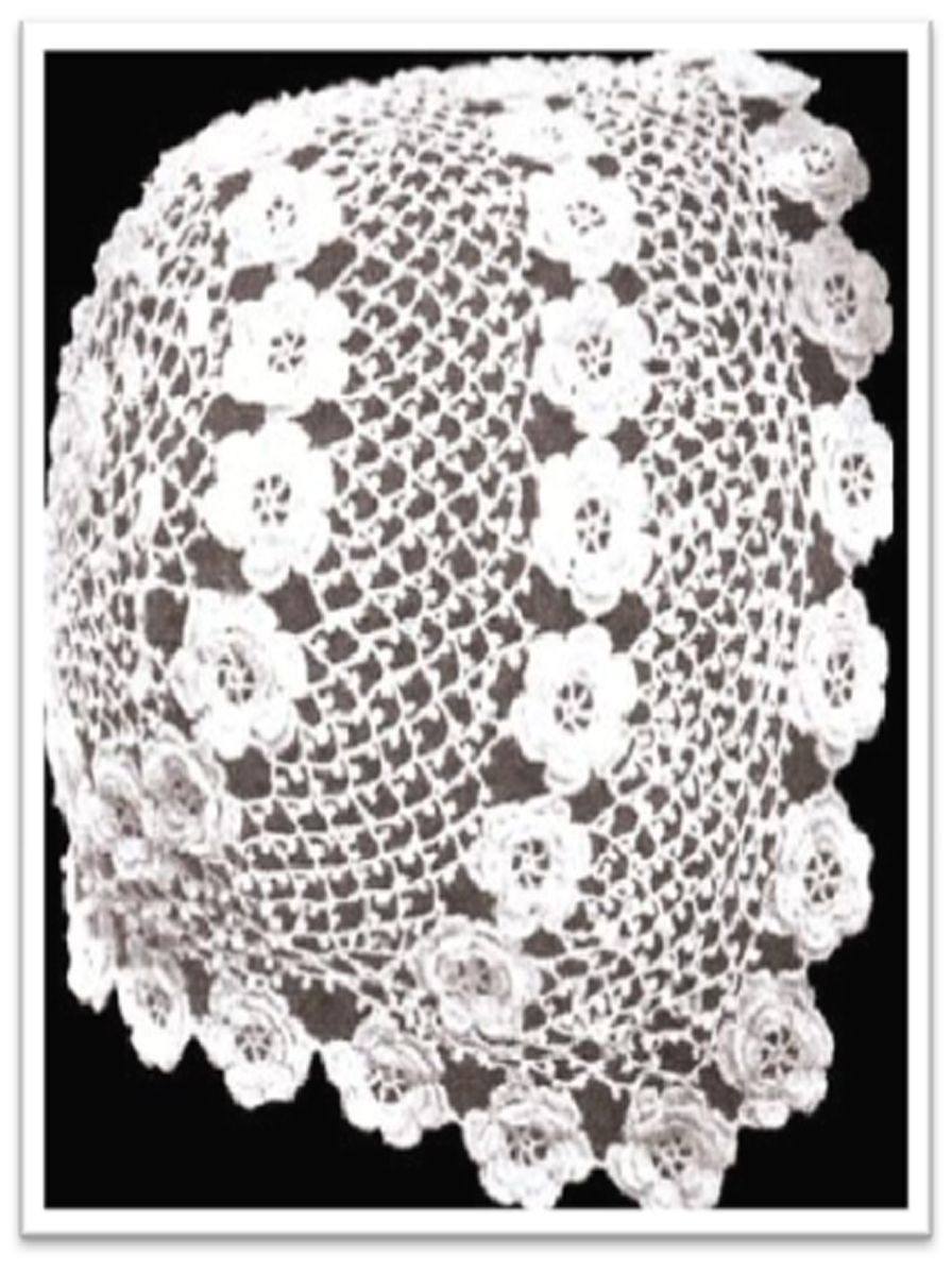 PATTERN #2346 PRISCILLA IRISH ROSE BABY BONNET VINTAGE CROCHET
